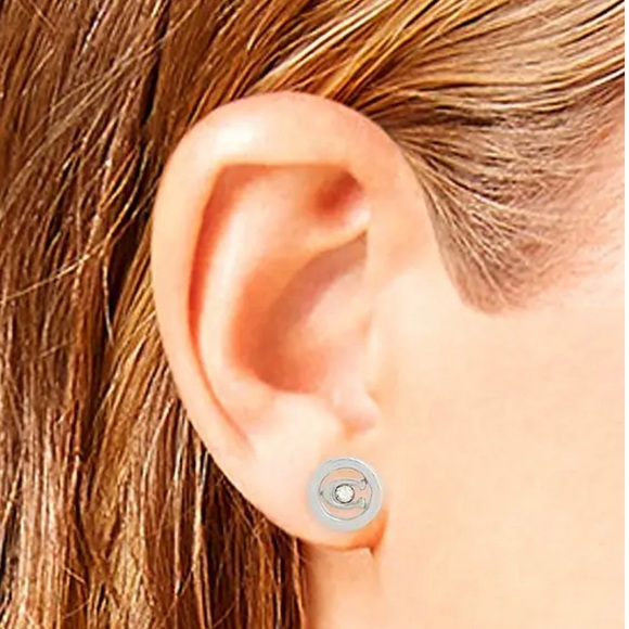 ᑕOᗩᑕᕼ Signature C Enamel Stud Earrings - Picture 3 of 3